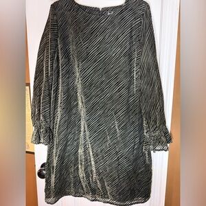 Sam Edelman Black and Green Striped dress